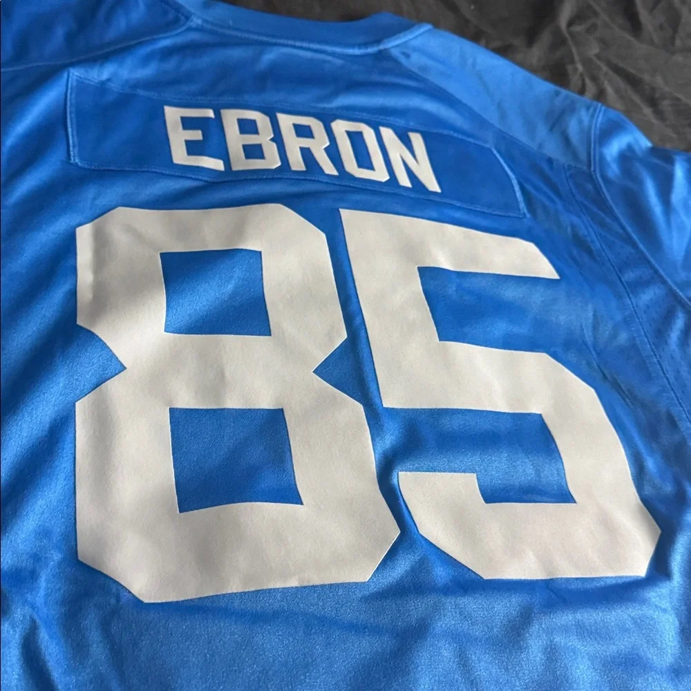 Detroit Lions #85 Eric Ebron Throwback Home NFL on field Nike Jersey_7